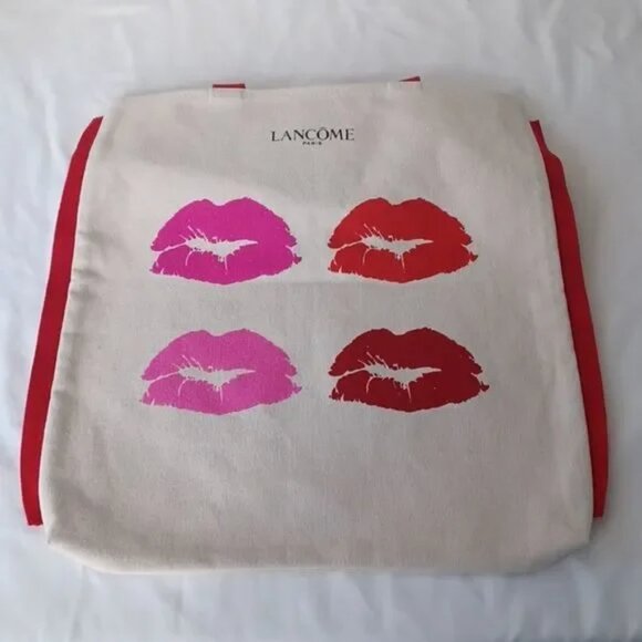 Lancome Paris Lips Canvas Tote - Picture 1 of 4